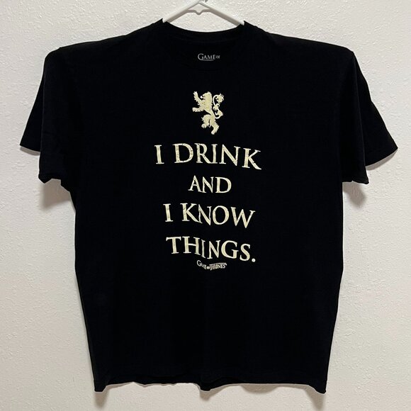 Game of Thrones I Drink And I Know Things Tyrion Lannister Men's size 2XL Shirt - Picture 2 of 6